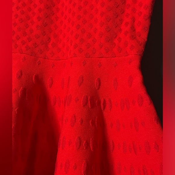 Red Knit Mini Dress - Picture 4 of 5
